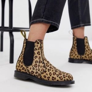 DR. MARTENS Flora Leopard Calf Hair Boots - 9
